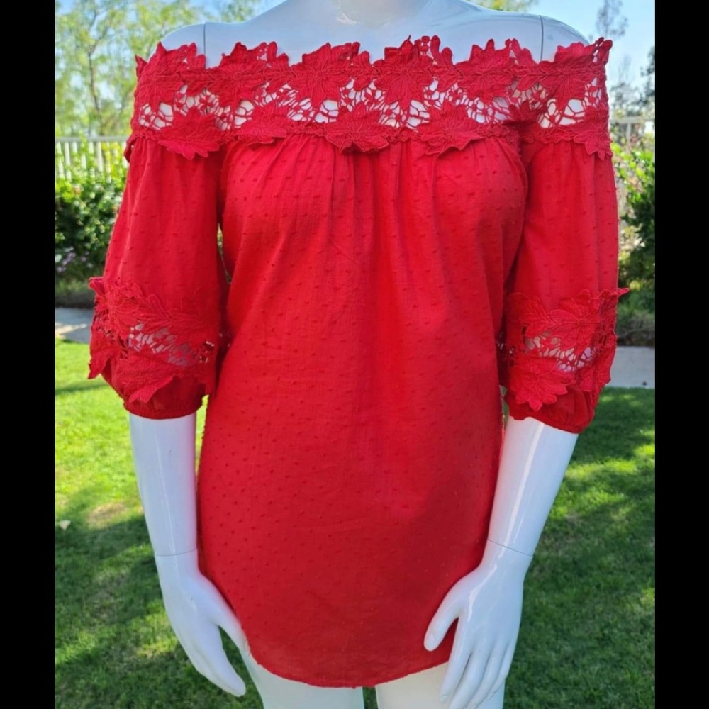 Plus Red blouse